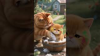 The father cat avenges his kittens #cat #aicat #fatcat #orangecat #aicatfunny
