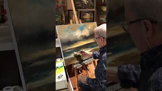 Low Tide ⛵️ #oilpainting #art #seascape #oceanart #realism #oilpainting #paintwithme #artist