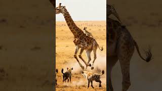 🐺 Wolf Vs Giraffe 🦒 | The Most Unexpected Jungle Battle! 😱🔥#WolfVsGiraffe #WildlifeBattle #fypシ゚