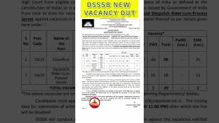 📰 DSSSB Vacancy 2025 – Apply Online for Latest Delhi Govt JobsVacancy#dsssb2025#TGT#PGT #PRT#LDC#MTS
