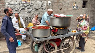50/- Rs STREET FOOD 😍 CHACHA GE CHANAY | LAHORE FOOD STREET | PAKISTANI NASHTA - ROADSIDE DHABA FOOD