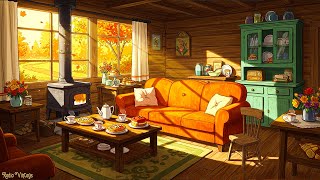🍂 cozy autumn cottage ambience | 1920s vintage oldies music playing in another room | unwind & sleep