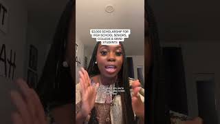 $2,000 SCHOLARSHIP FOR College students, graduate students & high school seniors!