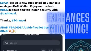 BADIDEAAI about to be listed on 2 major exchanges!