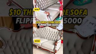 $10 Thrift Store Sofa Flipped for $5000#diy #sold #makemoney #revamping