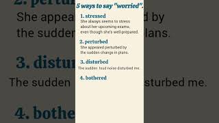 5 ways to say "worried" english learning  #toeflwritingtips #advancevocabularies
