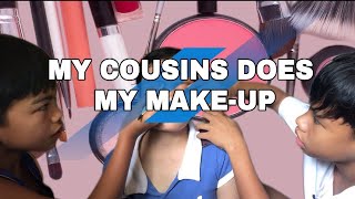 make up challenge with my cousins👄💄🤦🏼‍♀️