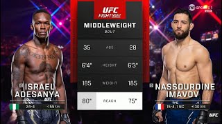 Israel Adesanya vs Nassourdine Imavov Full Fight - UFCfights