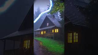 🌧Beautiful rainy weather⛈️ | Forest Rain | #nature #peacefulrain #shorts