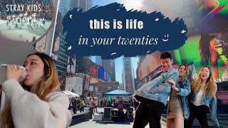 LIVING ALONE IN NYC vlog 🍃 productive days in my life, STRAY KIDS concert, skincare, corporate girl