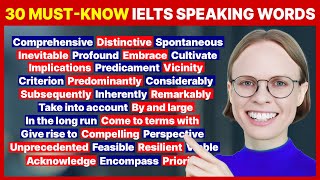 IELTS Speaking Vocabulary for Band 7+ | 30 Essential Words