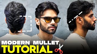 Modern Mullet with Middle Part = 2025 BEST Hairstyle for Men