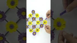 DIY flower wall hanging | paper flower wall hanging