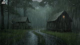 Sleep Instantly in Under 4 Minutes with Heavy Rainstorm & Big Thunder Sounds on Farm-House in Forest