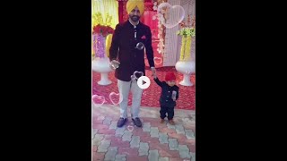 Walking with papa first#then walker#independent walk #jatt di#