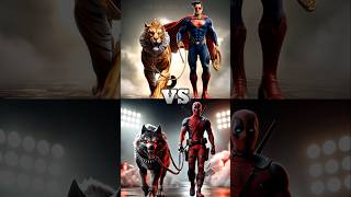 Superman and Pet Tiger vs Avengers vs DC: Wild Animal Pets Battle(Spiderman,Deadpool,Venom,Hulk)