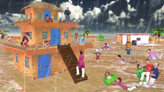Barish Me Garib Ki 3 Manjila Jhopade Floods Goan Hindi Kahaniya Hindi Moral Stories New Funny Comedy