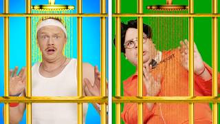 Popular Guy💪 vs Smart Guy🤓 Behind Bars! | Funny Fails & Tricks
