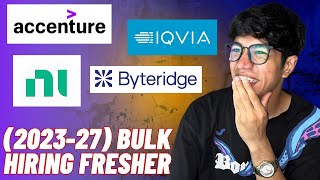 Accenture, IQVIA, Amazon, NI BulkHiring | 2019 - 2025 Batch | Latest Job Vacancy for Freshers 2024