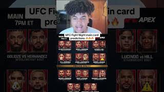 UFC FIGHT NIGHT PREDICTIONS 🔥🔥 #ufcfightnight #shorts