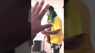Ruby Da Cherry plays guitar while GhosteMane is on the drums (5/12/18) [$UICIDEBOY$]