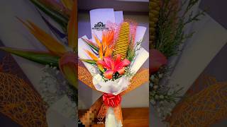 exotic flowers bouquet simple wrapping #exoticflowers #floraldesign #floristic #floralinspiration