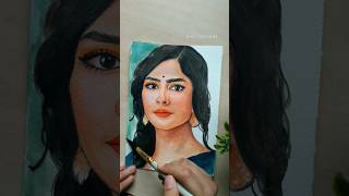 Beautiful Mrunal thakur #watercolorartwork  #mrunalthakur #shorts #sitaramam #zihalemiskin