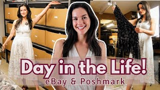 I Pay My Bills SELLING CLOTHES Online. A Productive Day Working From Home | Healthy Habits