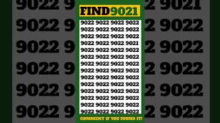 Can Your Eyes Catch 9021 in This Grid?#shorts #9021hunt #spotthenumber #visualchallenge