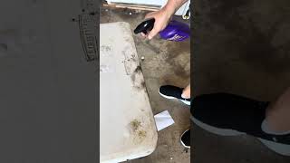 Getting a very dirty table Super Clean! #youtubeshorts #supercleanteam #homesteading