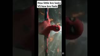little bro holding on for dear life #funclips #darkhumor #spidey #amazingclips