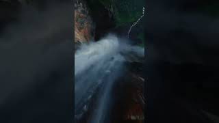 Diving The World’s Highest Waterfall With My Self-Made Drone #shorts