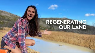 2 YEARS ALONE IN THE WILDERNESS | Huge POND & SWALE | OFF GRID LIVING | Part II