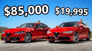 2024 Alfa Romeo Giulia Quadrifoglio vs The Cheapest Giulia You Can Buy
