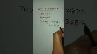 cgpa to percentage#maths#tricks#percentage#shorts#