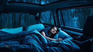 Deep Sleep with Rain & Thunder Sounds 🌧️🚗 Relaxing Storm Ambience in a Car | Rain Sounds for Sleep