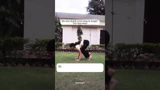 Try crow pose this way!   #Crowpose #bakasana #advanceyogapose