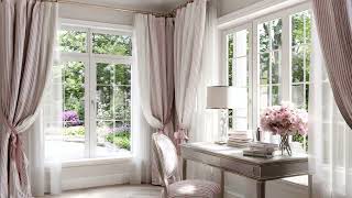 Dusty Rose & Mint Curtain Combo Inspired by Rachel Ashwell’s Signature Aesthetic