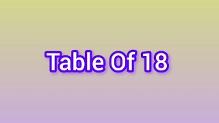Table Of 18 |  table Of  18 by trick | math trick #short #youtubeshorts #learntable #mathstricks