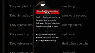 10 Red Flags That Someone Secretly Hates You#psychology#psycholgyfacts#facts#redflags#ownyourlife