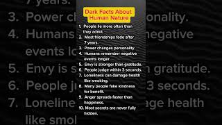 10 Dark Facts About Human Nature | Shocking Psychology Truths #shorts #truth