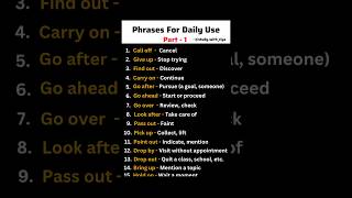 ✨ Boost your English fluency with these Daily Use Phrases - Part 1📕#englishvocabmastery #viralshorts