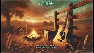 🎸 1 Hour of Acoustic Country Music for Deep Thinking | Relax & Reflect 🌾