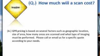 How much will a Ground Penetrating Radar (GPR) scan cost? - ScanMan Pty Ltd