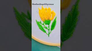 #flowerembroidery 🌺#embroideryhoopdesign#embroiderydesign#handembroidery 🧵#forbeginners#easy#shorts