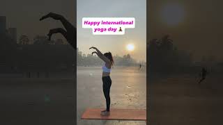 Happy international yoga day 🧘‍♀️#internationalyogaday2025 #yogaday