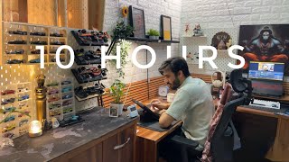 10 Hour🔴 LIVE STUDY WITH ME |Day 32 | Pomodoro | RAIN BROWN NOISE | UPSC