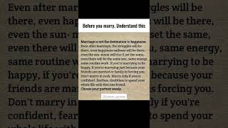 Before You Marry Understand This 💍 | Marriage Advice | Relationship Wisdom | Choose Partner Wisely