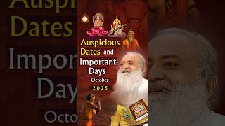 Auspicious Dates and Important Days – October 2025 #importantdays