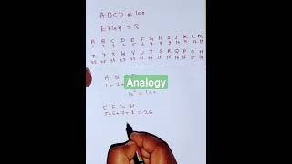 Analogy | reasoning| letter analogy